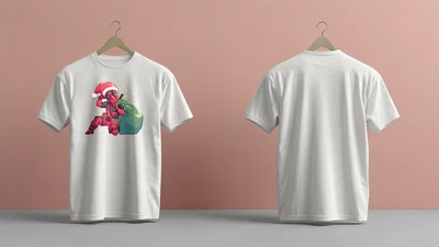 Прикольные футболки: christmas deadpoole